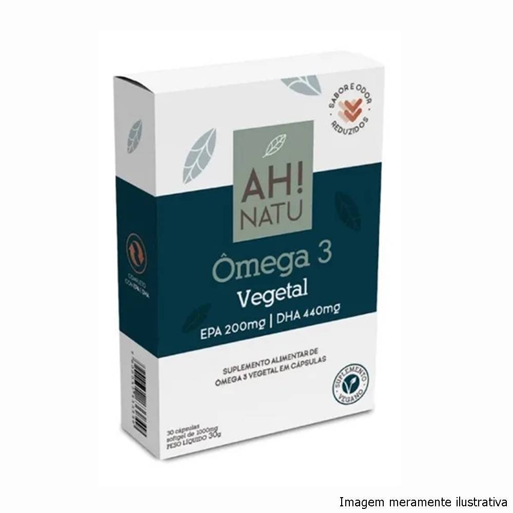 Ômega 3 Vegetal 1.000mg 30 cápsulas AH! Natu Tito Farma